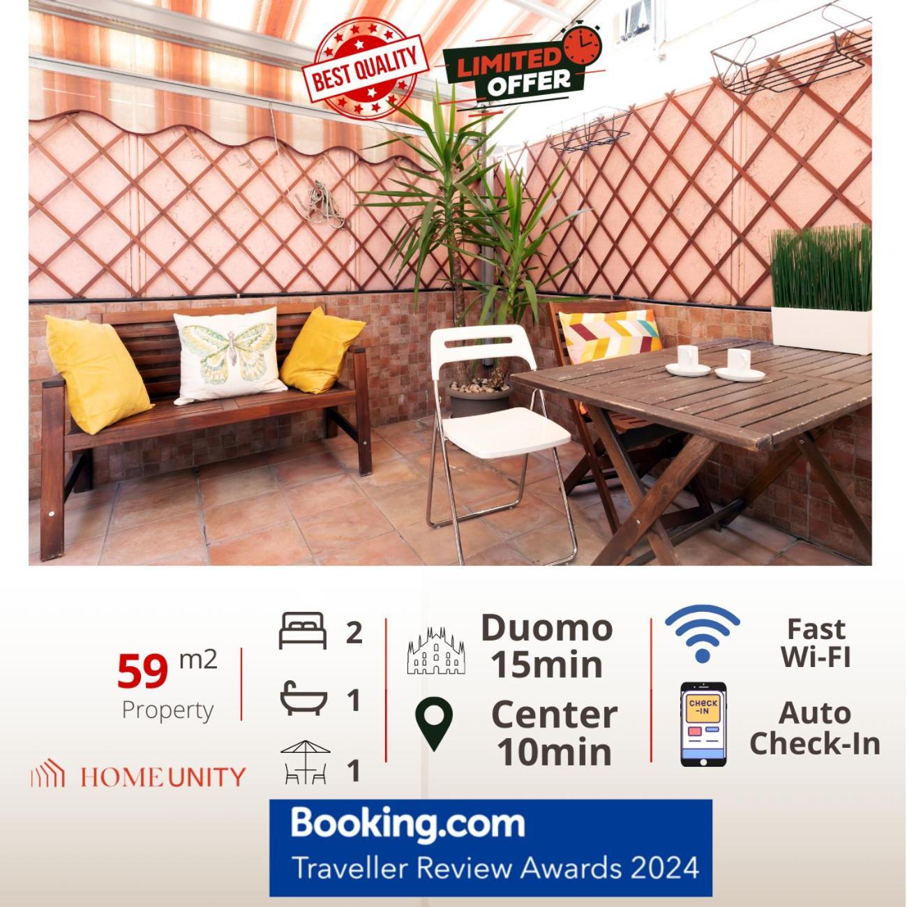 Terrace At 20 Minutes From Duomo - Homeunity Milano Exteriör bild